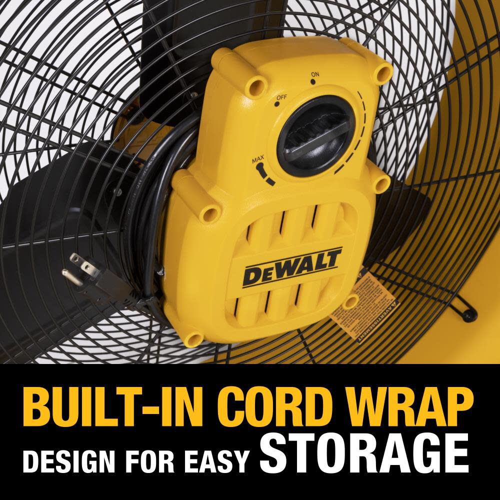 DEWALT 24in HeavyDuty Drum Fan with 12ft Power Cord DXF2491 Acme Tools