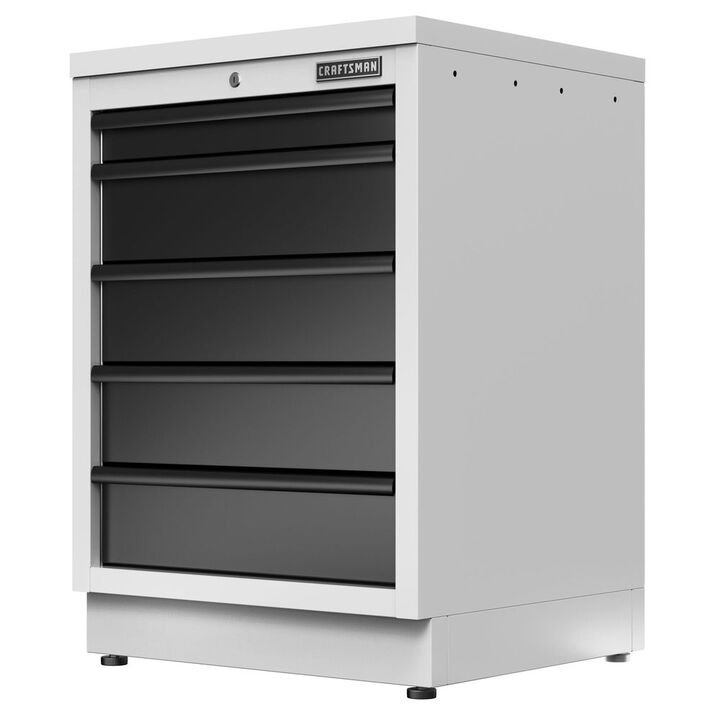 CRAFTSMAN Welded 5-Drawer Base Cabinet White and Black