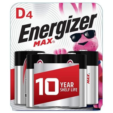 Energizer Max E95 D Cell 1.5V Alkaline Non-Rechargeable Battery 4pk, large image number 1
