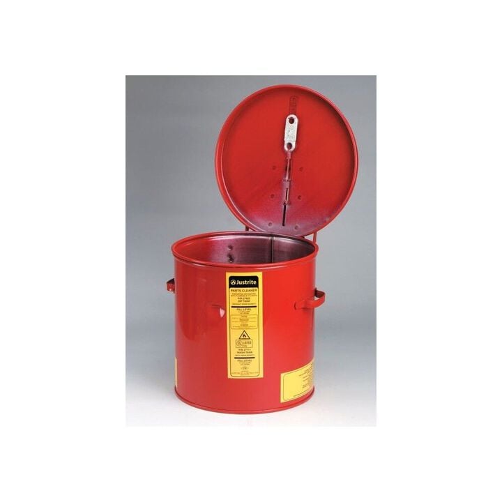 Justrite 2 Gallon Red Steel Dip Tank for Cleaning Parts, large image number 2