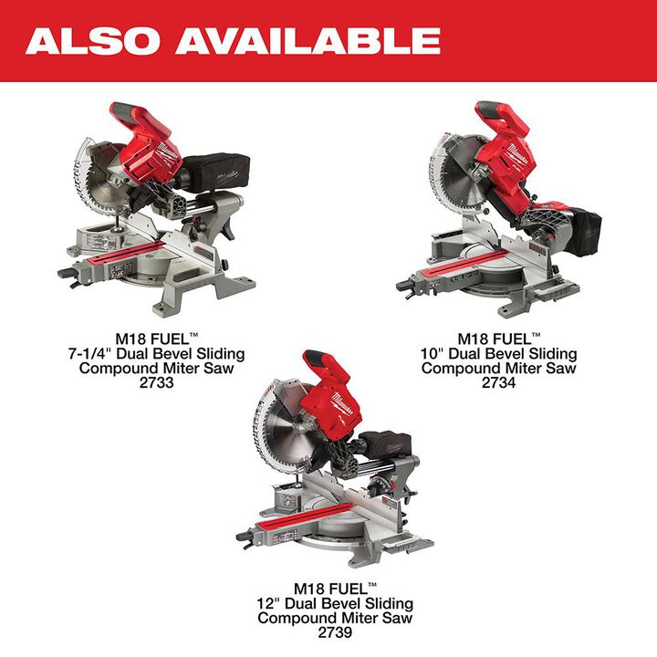 Milwaukee M18 FUEL 12inch Dual Bevel Sliding Compound Miter Saw (Bare Tool), large image number 11