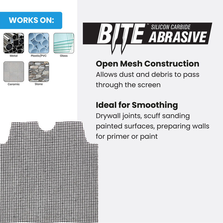 Spyder 220 Grit Silicon Carbide Sanding Screens, 4.5 x 11.5 Inch, 5 Pieces, large image number 4