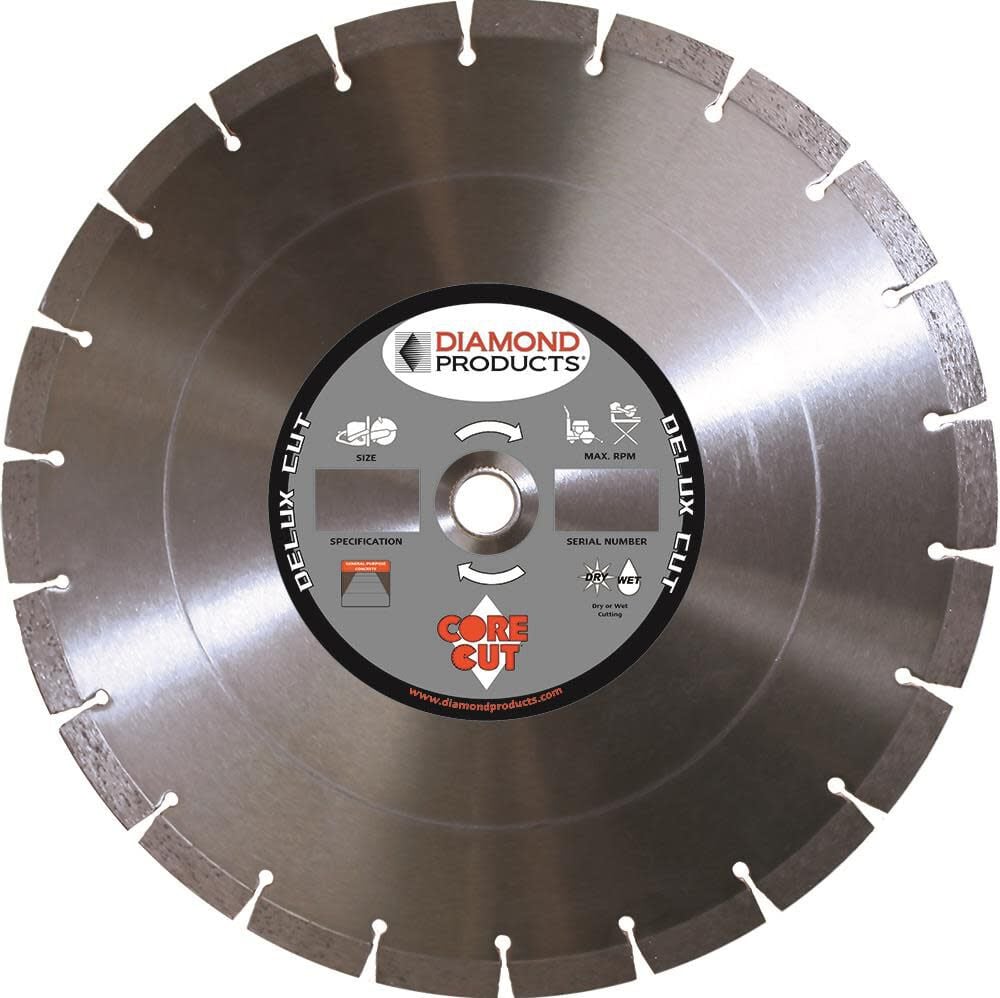 Diamond Products H8D Delux-Cut High Speed 12 Inch Segmented Rim Diamond Blade for General Purpose Concrete – 70495