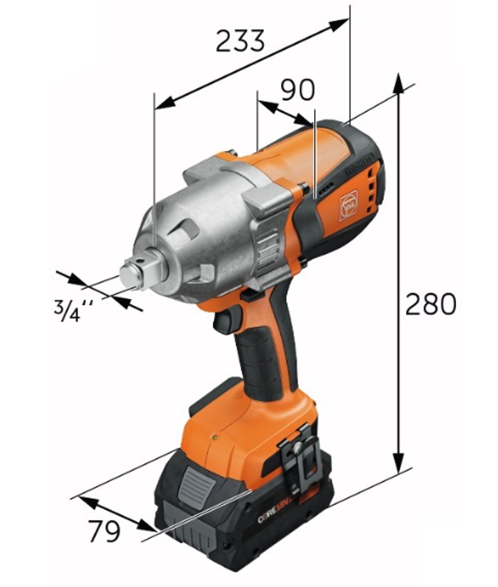 Fein 18V ASCD 18-1000 W34 AS Cordless Impact Wrench (Bare Tool), large image number 4