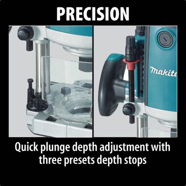 Makita 3-1/4 HP Plunge Router with Variable Speed, large image number 3