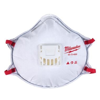 Milwaukee N95 Valved Respirator with Gasket, large image number 0