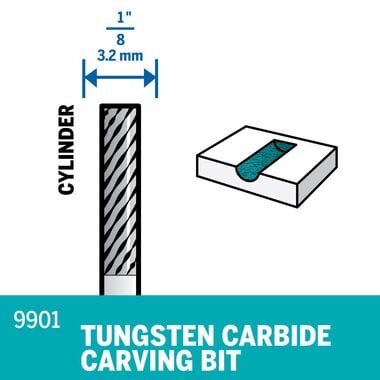 Dremel 1/8 In. Tungsten Carbide Carving Bit, large image number 3
