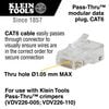 Klein Tools Pass-Thru Data Plug CAT6 50 Pk, small image number 2