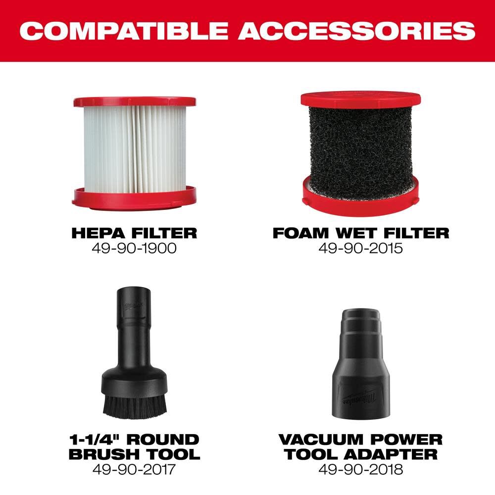 Milwaukee M18 Vacuum Wet/Dry (Bare Tool), large image number 4