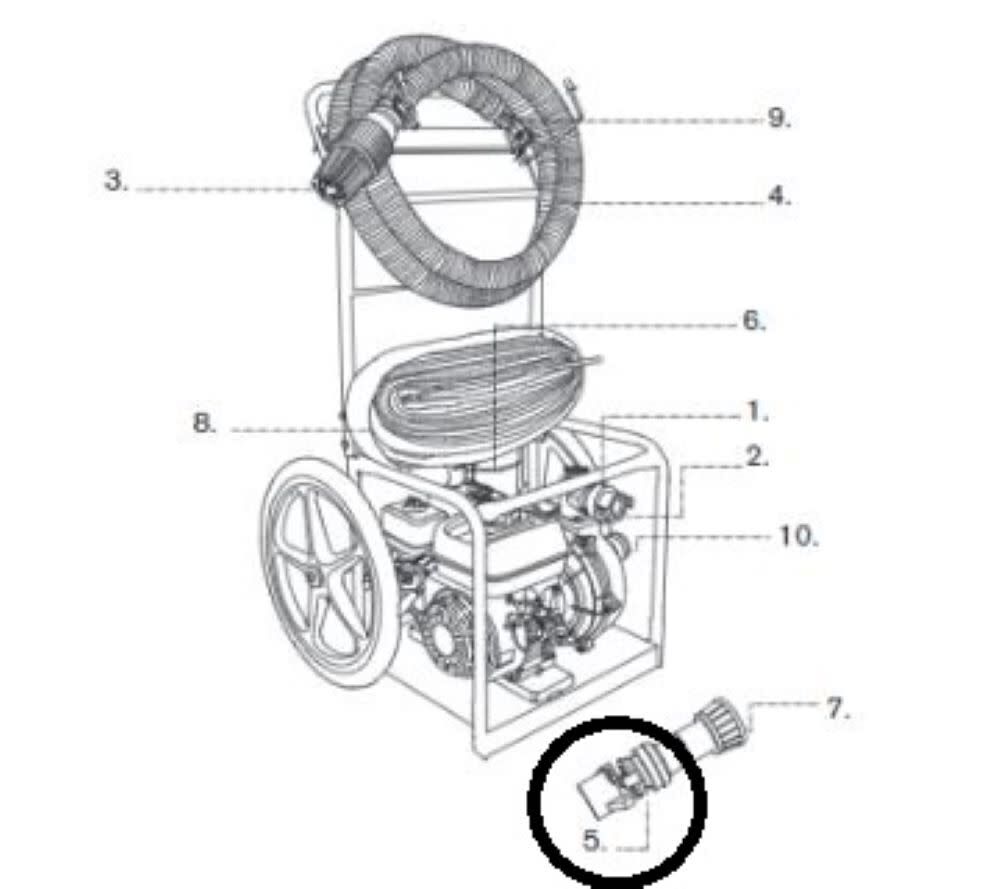 Echo Fire Hose Adaptor 1.5in MNPT for FP-2126 Fire Pump, large image number 2