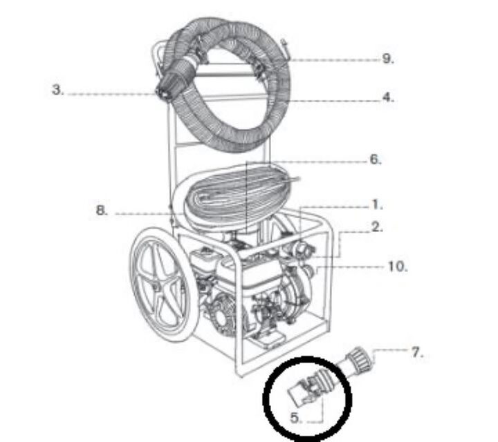 Echo Fire Hose Adaptor 1.5in MNPT for FP-2126 Fire Pump, large image number 1