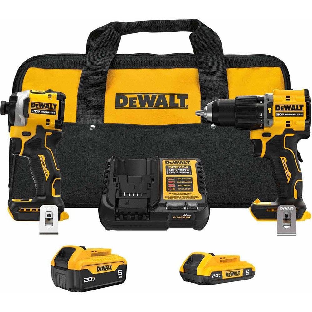 DEWALT 20V MAX  2-Tool Hammer Drill and Impact Combo Kit, large image number 1