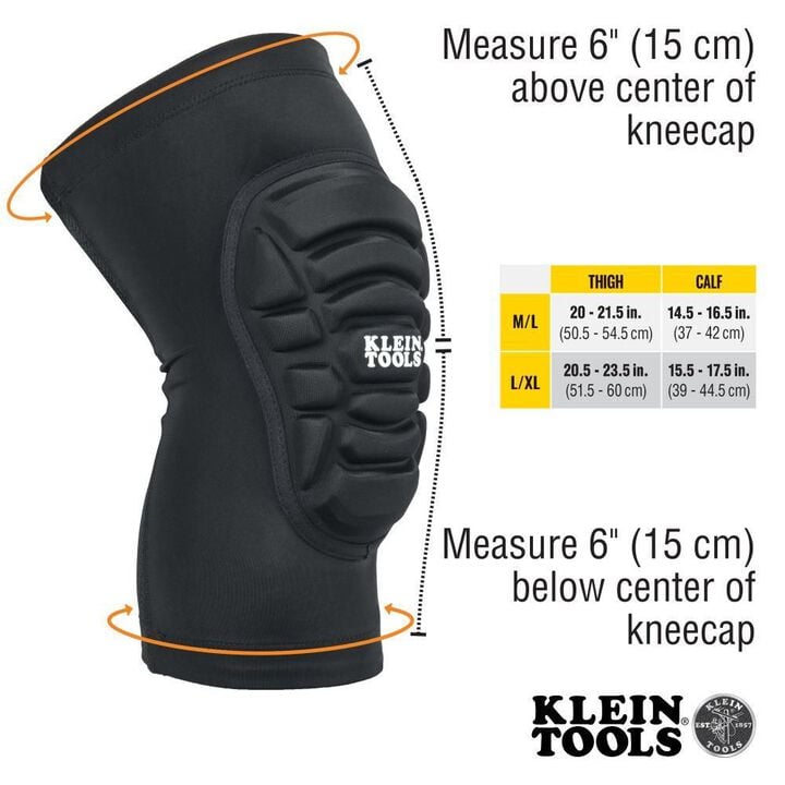 Klein Tools Lightweight Knee Pad Sleeves L/XL, large image number 2