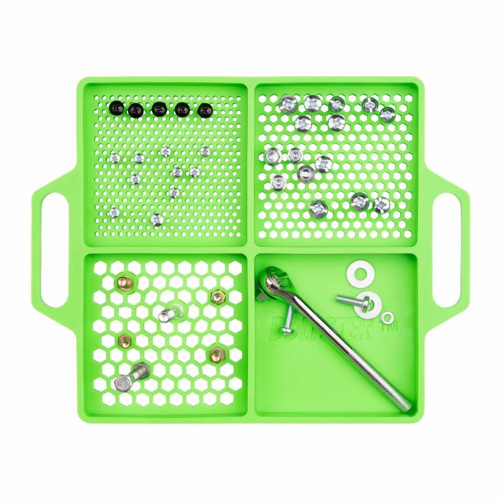 Boltster 4-Way Flexible Fastener Organizing Tray Green, large image number 1