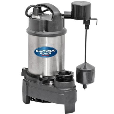 Superior Pump 1/2 HP Stainless Steel and Cast Iron Sump Pump with Vertical Switch