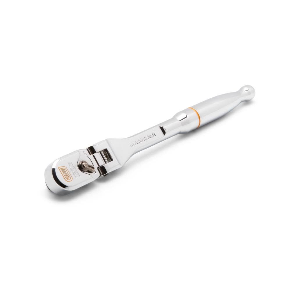 GEARWRENCH 120XP 1/4 Inch Drive Full Polish Chrome Flex Head Teardrop Ratchet, large image number 4