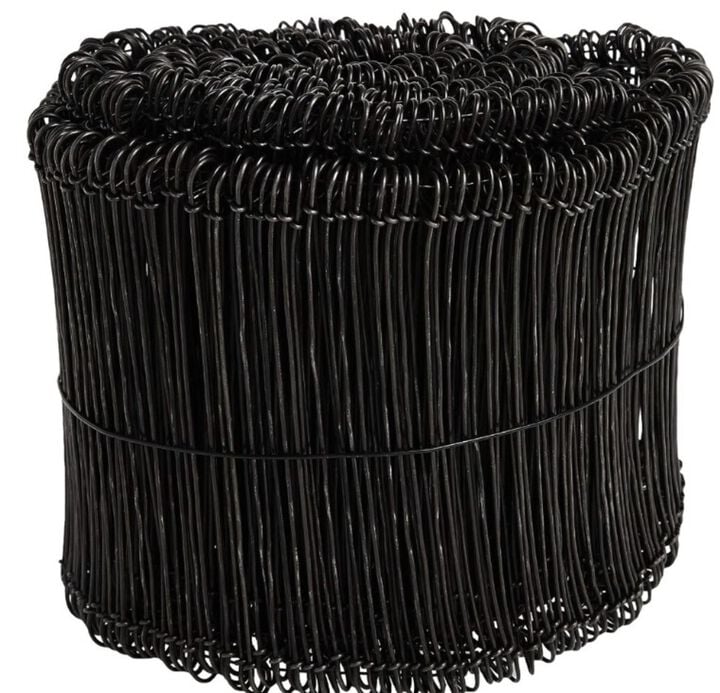 Erin Rope 16 Gauge 6 Inch Black Annealed Double Loop Steel Wire Ties 5000 Qty