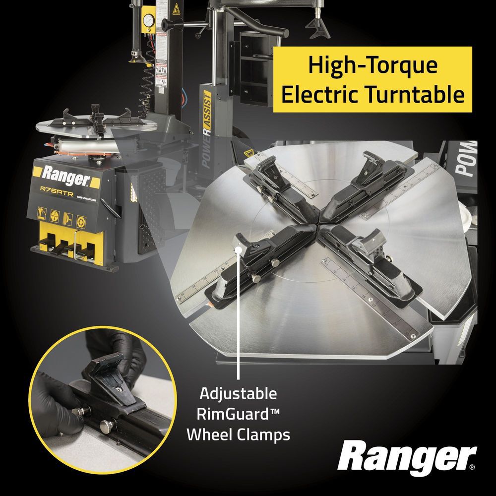 Ranger R76ATR 30 Inch Capacity Tilt-Back Tire Changer with Single Assist, large image number 4