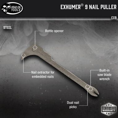 Dead On Exhumer 9 Nail Puller (10-5/8in), large image number 1