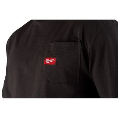 Milwaukee Heavy Duty Black Pocket Short Sleeve T-Shirt - X-Large, large image number 2