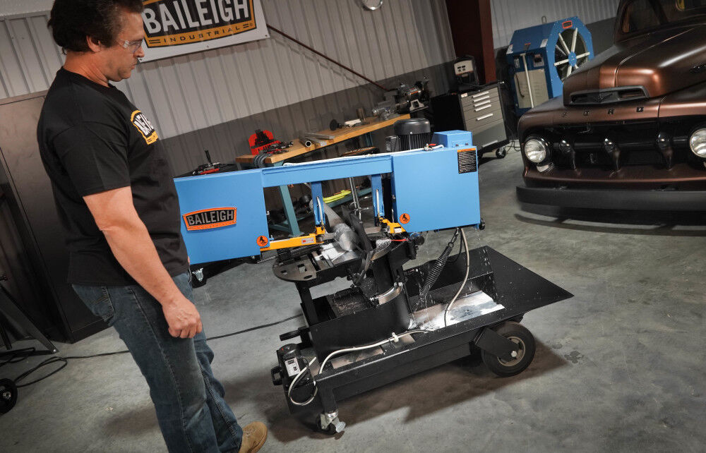 Baileigh BS-10VS 10 Inch Portable EVS Dual Mitering Bandsaw, large image number 9