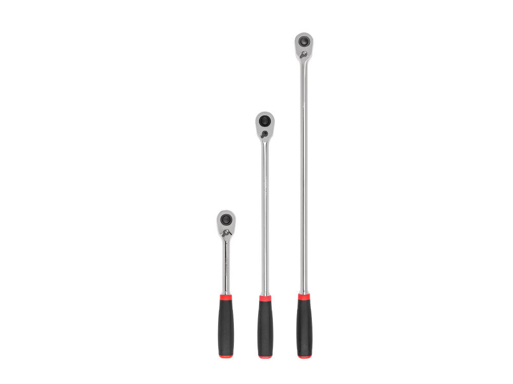 Tekton 1/2 Inch QR Comfort Grip Ratchet Set, 3 Pieces (10-1/2, 18, 24 Inch), large image number 1