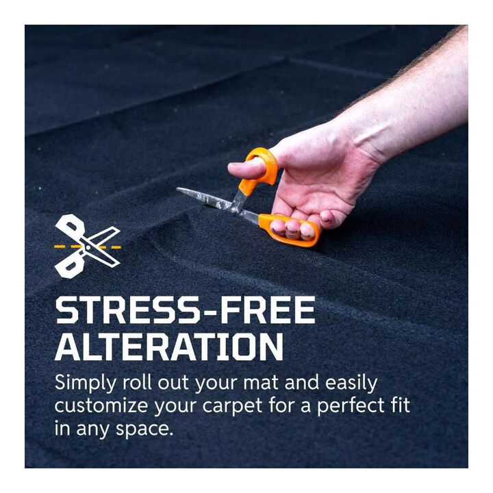 Auto Floor Guard 6 Ft x 3 Ft 10 Inch Utility Carpet Garage Floor Mat Black, large image number 6
