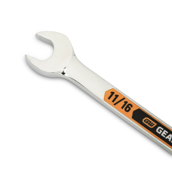 GEARWRENCH 11/16 Inch 12 Point Hi-Viz Long Pattern Combination Wrench, large image number 2