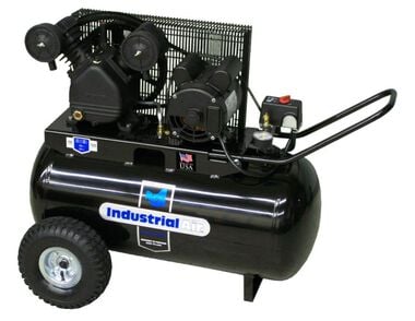 Industrial Air Compressor 20 Gallon 1.6 HP Portable Cast Iron Belt Drive, large image number 0