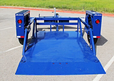 Air-Tow Trailers 12' Drop Deck Flatbed Trailer 75in Deck Width - 5500# Capacity, large image number 4