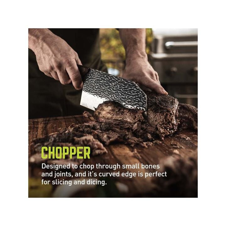 TRUE Primal Forge Steel Blade Chopper Knife with Wood Handle, large image number 3