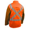 Black Stallion Welding Jacket 9oz Safety Orange Hybrid 2X, small image number 2