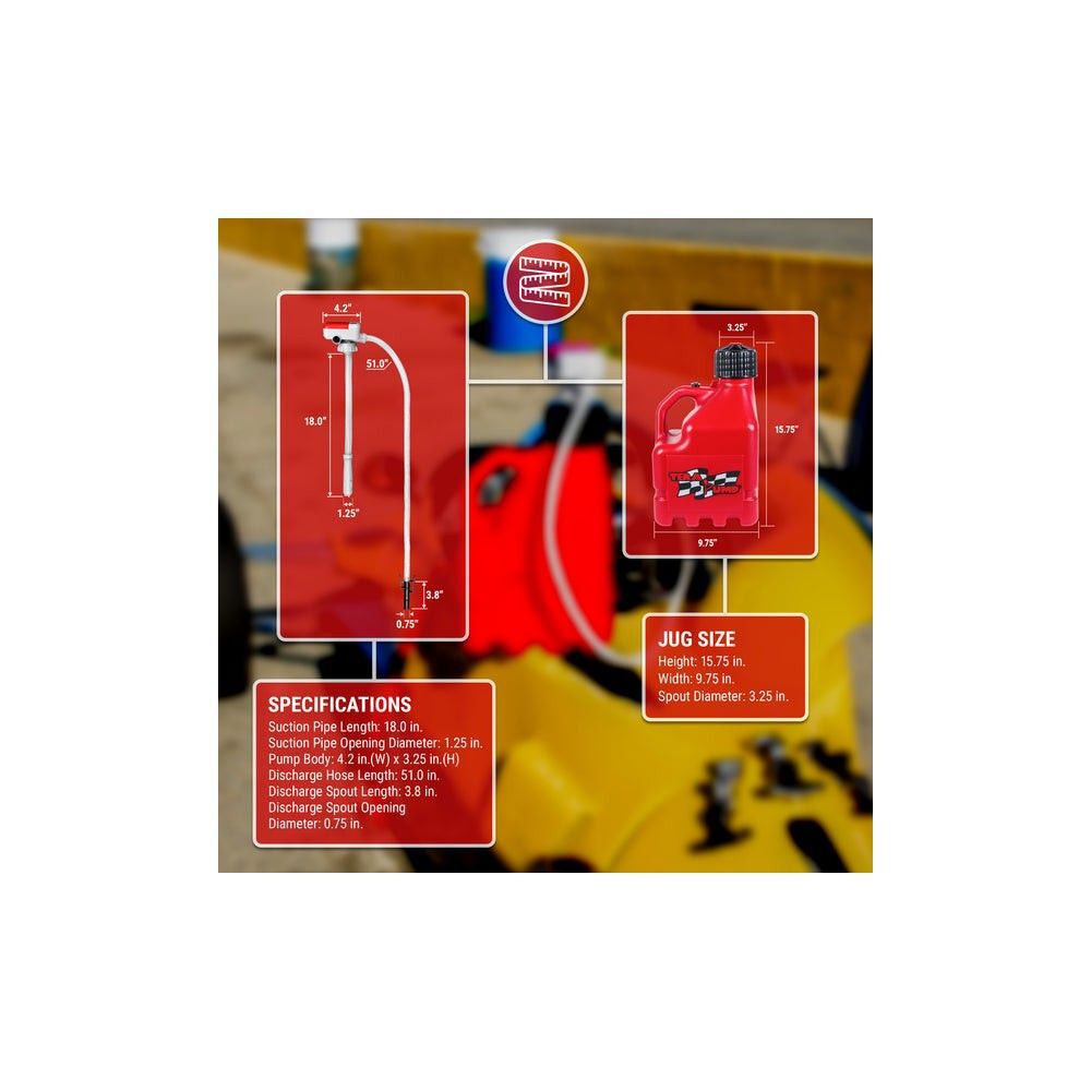 Tera Pump TRJ3XLR 3 Gallon Battery Powered Racing Jug with Transfer Pump, large image number 3