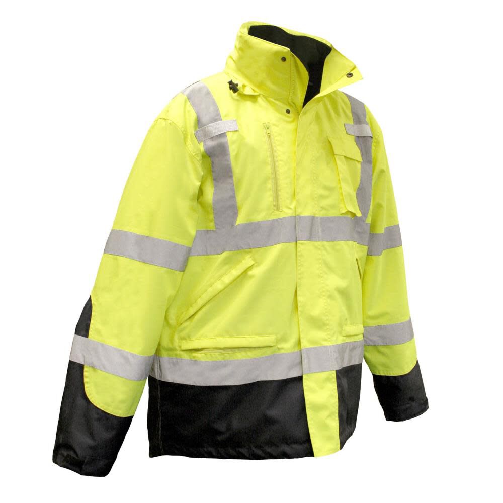 Radians Reflective Hi Viz Green Bomber 3 in 1 Parka, large image number 1