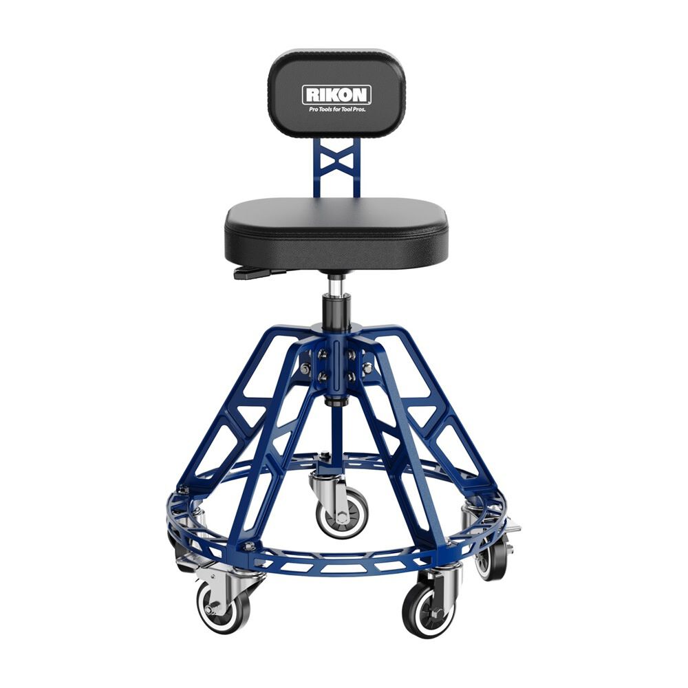 RIKON Heavy Duty Low Rolling Shop Chair with Backrest, large image number 1