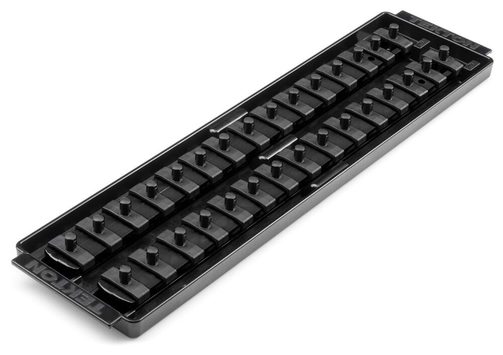 Tekton 30 Slot Universal Socket Organizer for 1/4 Inch Drive Sockets and Bit Sockets, Black, large image number 2