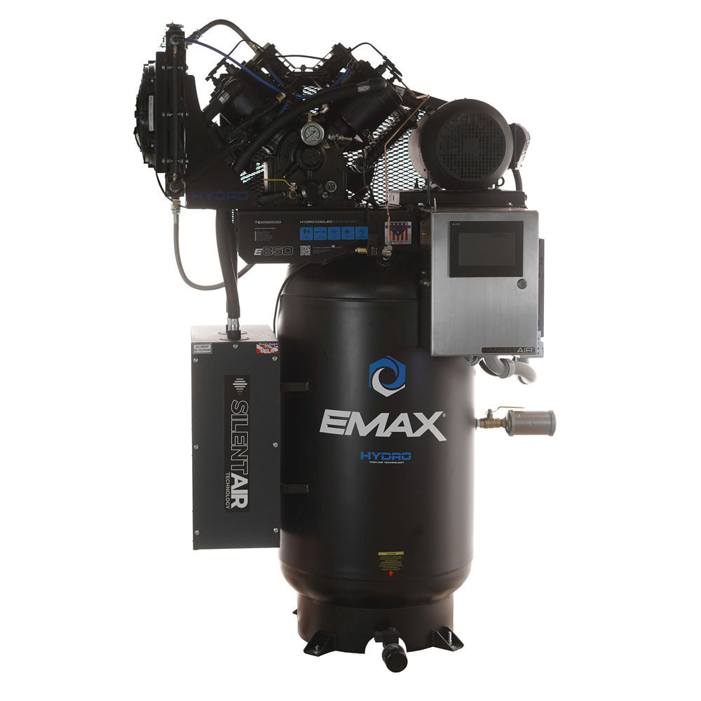 EMAX 208-230V 10HP 1/3PH 80 Gallon Vertical Piston Air Compressor, large image number 1