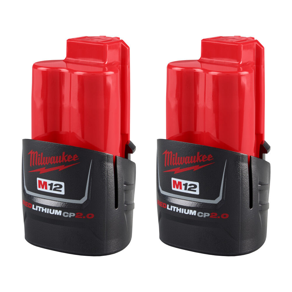 Milwaukee M12 REDLITHIUM CP2.0 Battery Two Pack, large image number 1