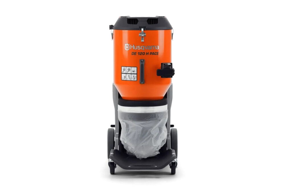 Husqvarna Construction DE120H HEPA Battery Powered Dust Extractor, 241 CFM, 3 HP, large image number 2