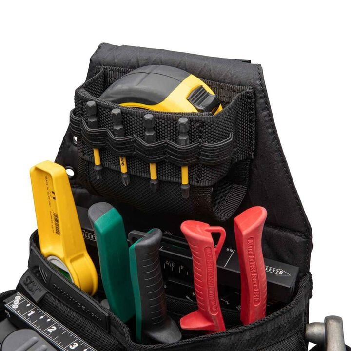 Diamondback Toolbelts SXS X Left Side Non-Dominant Open Tool Pouch, 3 Pockets, Black, large image number 2