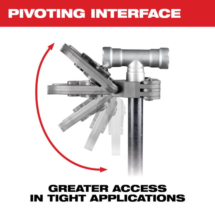 Milwaukee M18 FORCE LOGIC Long Throw Press Tool Kit with 1/2 Inch - 4 Inch IPS-P Pivoting Press Ring Kits Bundle, large image number 7