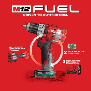 Milwaukee M12 FUEL 1/2 In. Drill Driver Kit, large image number 6