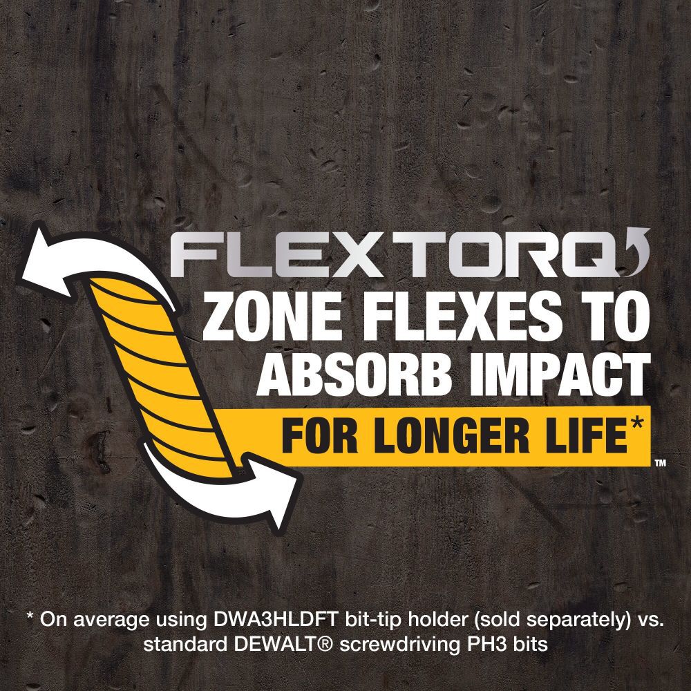 DEWALT 1In Phillips #3 Flextorq 3 Pack, large image number 2