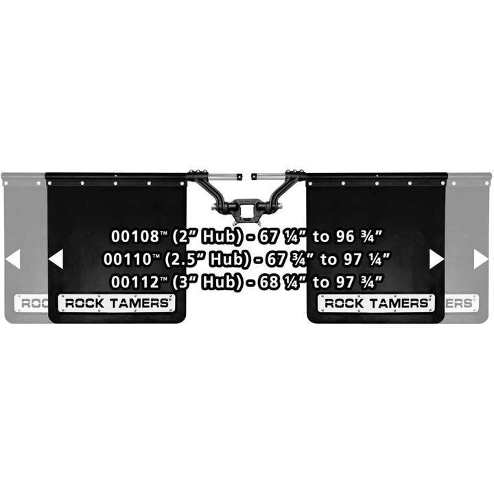 Rock Tamers 2 1/2 Inch Drawbar Adjustable Mudflap System, large image number 5