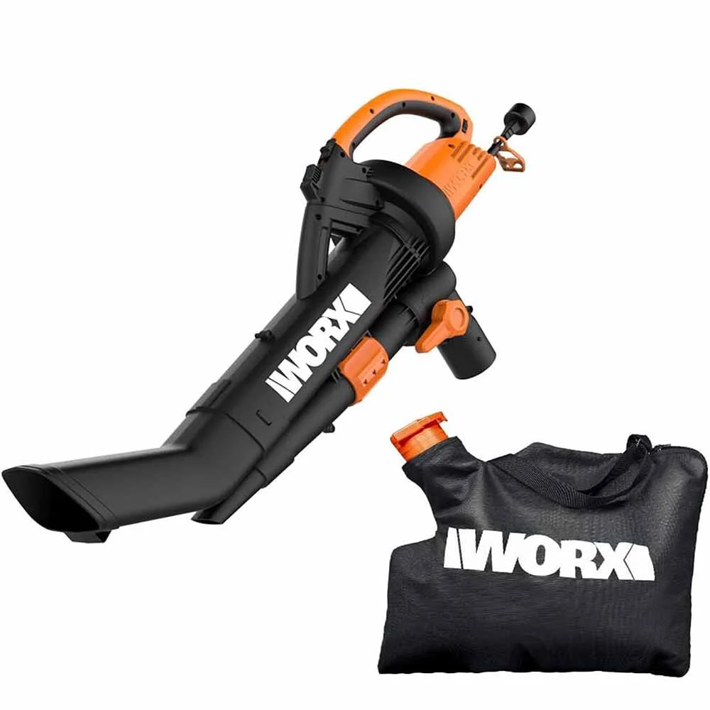 Worx 12-Amp 350-CFM 210-MPH Heavy-Duty Corded Electric Leaf Blower with Vacuum Kit, large image number 1