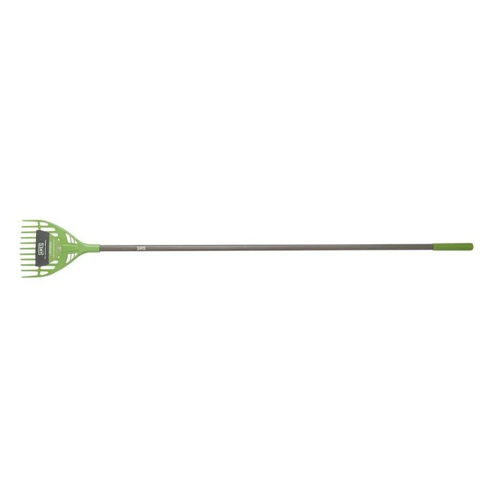 Ames 8 Inch Poly Head 11-Tine Shrub Rake with 60 Inch Steel Handle
