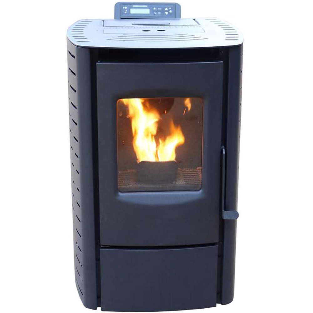 Cleveland Iron Works No.215 Mini EPA Approved High-Efficiency Pellet Stove with Smart Home Technology Heats 800 Sq Ft Area – F500215