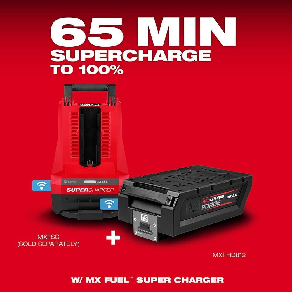 Milwaukee MX FUEL REDLITHIUM FORGE HD 72V 12Ah Lithium Ion Power Tool Battery Pack with Fuel Indicator, large image number 6