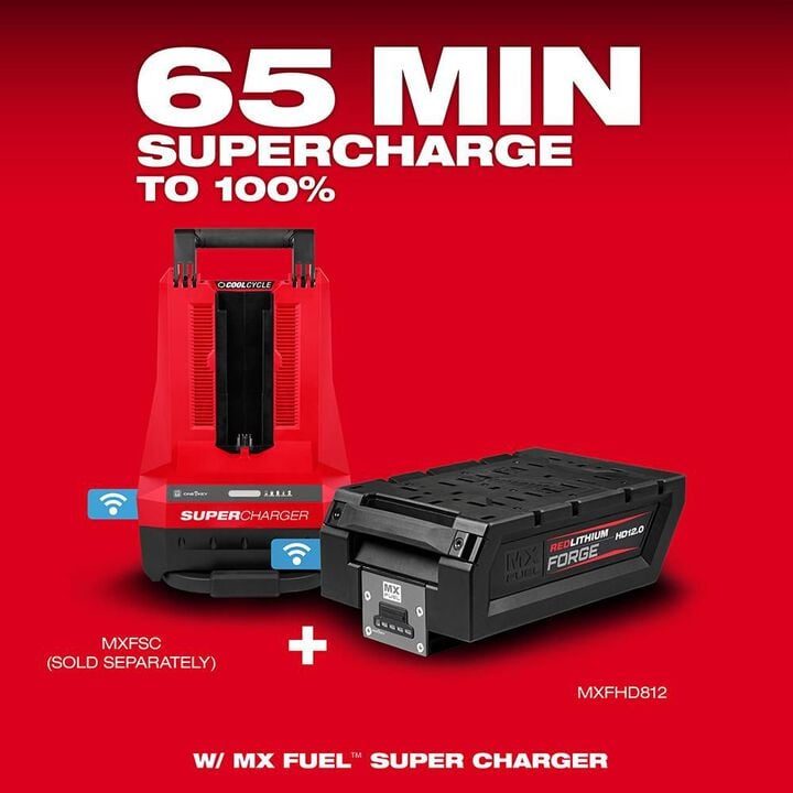 Milwaukee MX FUEL REDLITHIUM FORGE HD 72V 12Ah Lithium Ion Power Tool Battery Pack with Fuel Indicator, large image number 5
