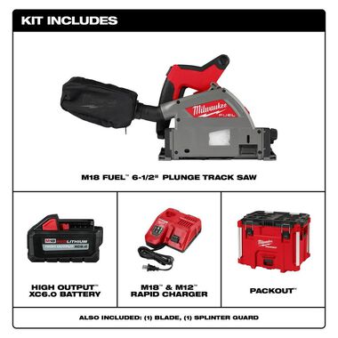 Milwaukee M18 FUEL 6 1/2inch Plunge Track Saw Kit 2831-21 - Acme Tools 